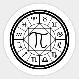 astrology of pi symbol Sticker